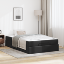 vidaXL Ágykeret matraccal Egyéb 2 pcs Fekete PVC