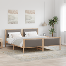 vidaXL Ágykeret fejtámlával Tópszínű 180 x 200 cm szövet