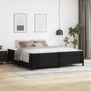 vidaXL Ágykeret matracmal Fekete 200 x 200 cm szövet