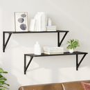vidaXL Falpolcok 2 pcs Fekete tölgy 80 x 25 x 25,5 cm Faanyag