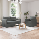 vidaXL Kanapé Szett 2 pcs Sötétszürke 156 x 82 x 85 cm Szövet