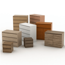 2 ajtós komód, fehér, HANY NEW 008