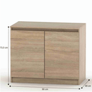 2 ajtós komód, tölgy sonoma, HANY NEW 008