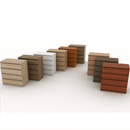 2 ajtós komód 4 fiókkal, tölgy sonoma, HANY NEW 010