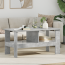 vidaXL Dohányzóasztal Beton Szürke 90 x 50 x 45 cm Faanyag