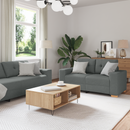 vidaXL Kanapé 3 pcs Sötétszürke 221 x 80 x 80 cm Lábbal kevert anyag
