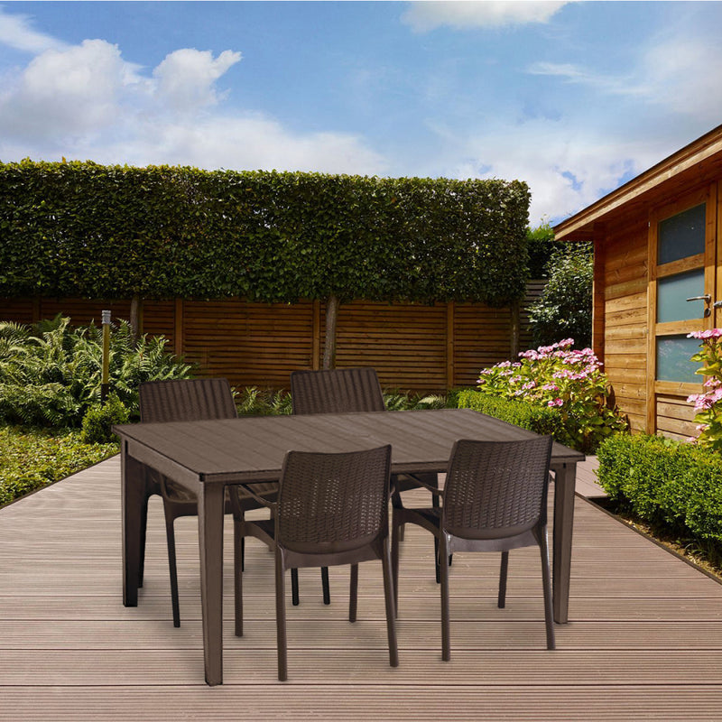 Fubali 4+1 kerti bútor garnitúra szett színben barna színben