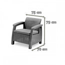 Corfu Fiesta III kerti bútor garnitúra futura asztallal barna