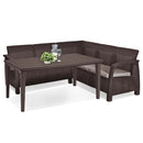 Corfu Relax kerti bútor garnitúra futura asztallal barna