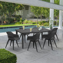 Mariett 6+1 kerti bútor garnitúra szett grafit