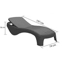 Atlantic kerti nyugágy set Corfu asztallal barna