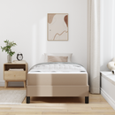 vidaXL Ágykeret matracmal Cappuccino 90 x 190 cm szövet