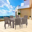 Futorini 6+1 kerti bútor garnitúra szett cappuccino