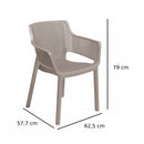 Fulisa 4+1 kerti bútor garnitúra szett cappuccino