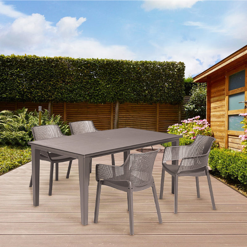 Fulisa 4+1 kerti bútor garnitúra szett cappuccino