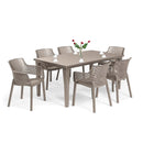 Fulisa 6+1 kerti bútor garnitúra szett cappuccino