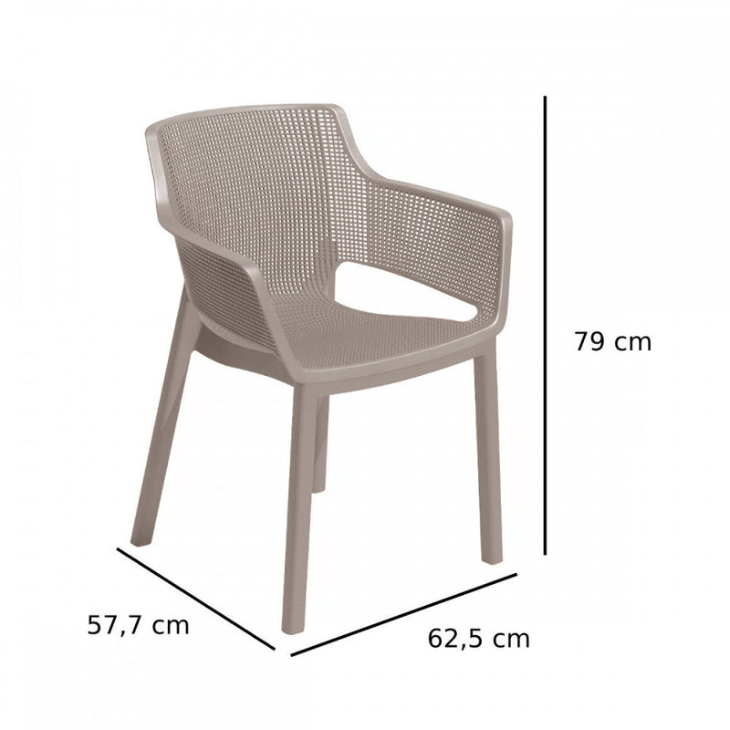 Fulisa 6+1 kerti bútor garnitúra szett cappuccino