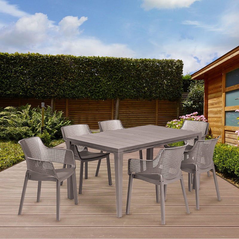 Fulisa 6+1 kerti bútor garnitúra szett cappuccino