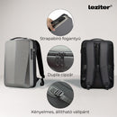 Axen merevített Usb-s laptop hátizsák fekete