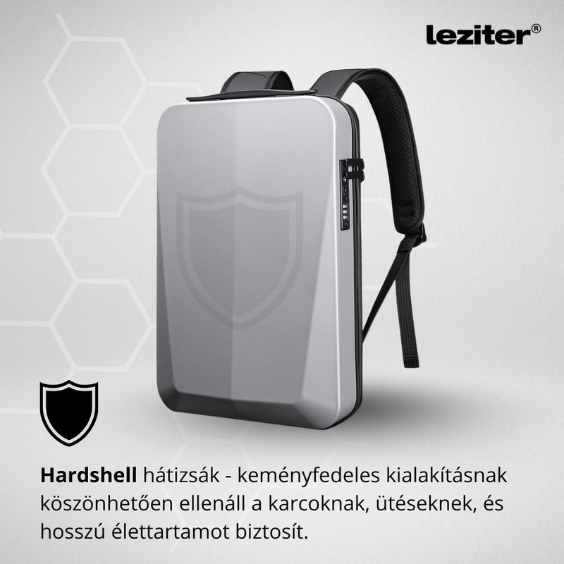 Axen merevített Usb-s laptop hátizsák fekete