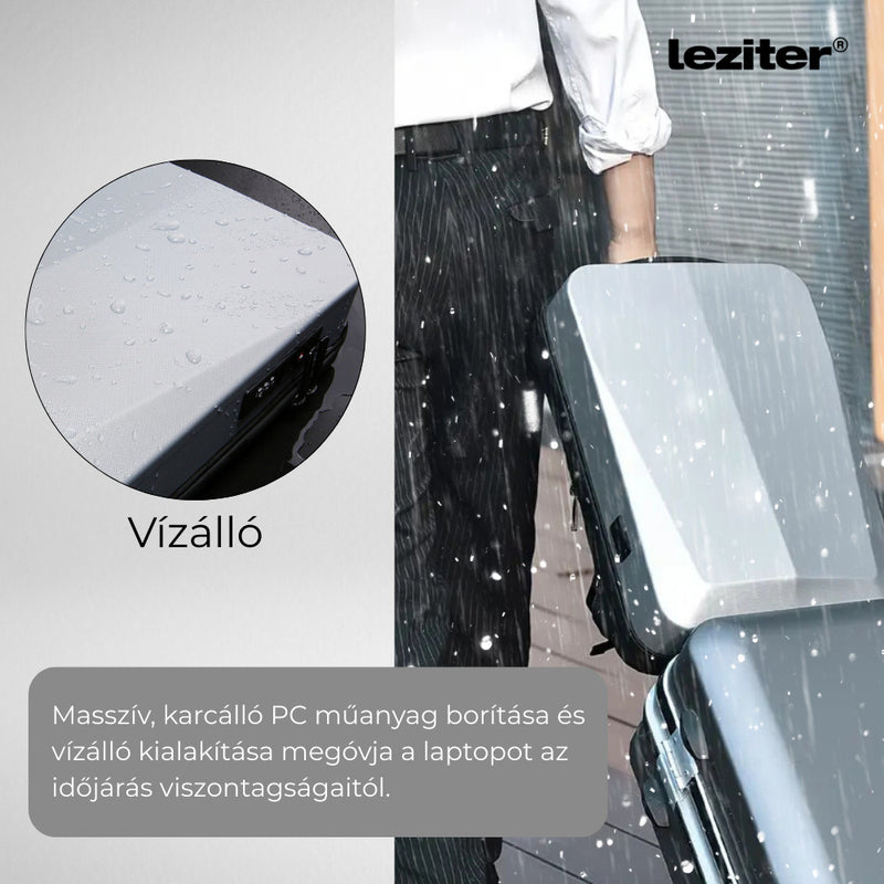 Axen merevített Usb-s laptop hátizsák szürke