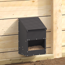vidaXL Csirke etető Fekete 21 x 16 x 33 cm Hidegen Hengerelt Acél