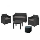 Alabamo kerti bútor garnitúra grafit színben