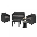 Alabama Party kerti bútor garnitúra grafit színben