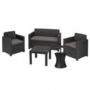 Alabama Party kerti bútor garnitúra grafit színben