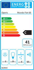OPERIS MUNDO FLAT 60 fehér teleszkópos páraelszívó