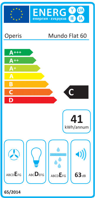 OPERIS MUNDO FLAT 60 fehér teleszkópos páraelszívó