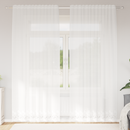 vidaXL Csipkés Függöny függönyökkel Fehér 240 x 150 cm Poliészter