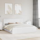vidaXL Tárolós Ágy fejtámlával fiókkal Fehér 180 x 200 cm Faanyag