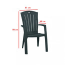 Lisorini 4+1 kerti bútor garnitúra szett zöld