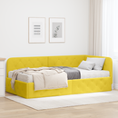 vidaXL Sarokágy keret Sárga 100 x 200 cm Bársony
