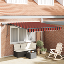 vidaXL Behúzható napellenző narancssárga és barna 300 x 250 cm