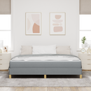 vidaXL Boxrugós ágy matracmal Világosszürke 180 x 200 cm szövet