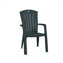 Santorini műanyag kerti szék, sötét zöld színben