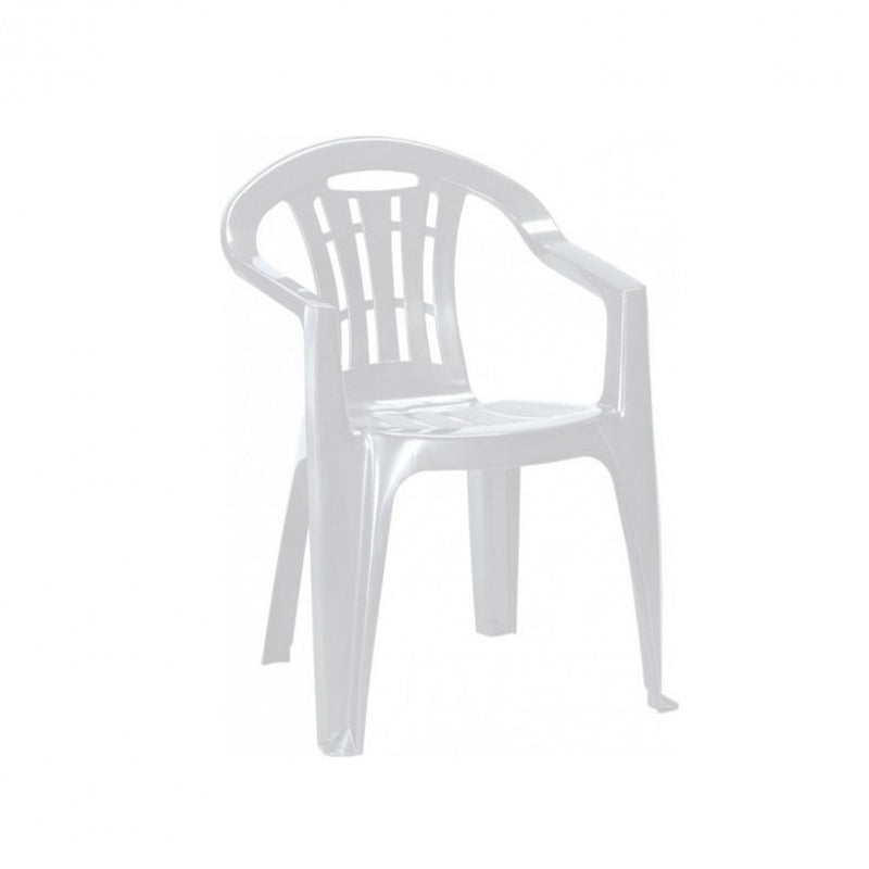 Mallorca műanyag kerti szék, fehér színben