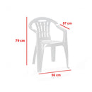 Mallorca műanyag kerti szék, fehér színben