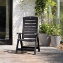 Aruba összecsukható műanyag kerti szék, grafit