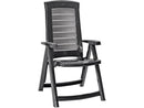 Aruba összecsukható műanyag kerti szék, grafit