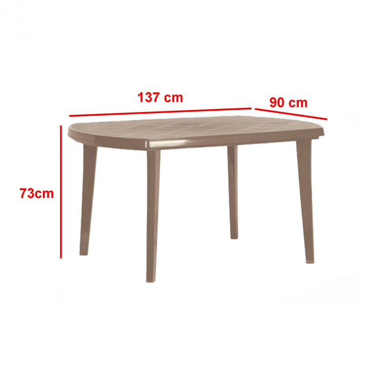 Elte 6+1 kerti bútor garnitúra szett cappuccino színben
