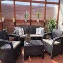 Corfu Love duo kerti bútor garnitúra szett barna színben