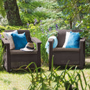 Corfu duo set fotelek, barna színben, meleg taupe párnával