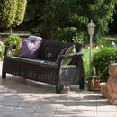 Corfu love seat max kanapé, grafit színben, világos szürke párnával