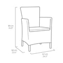 Iowa Balcony kerti bútor garnitúra luzon asztallal grafit