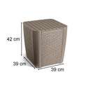 Luzon műanyag kerti asztal cappuccino