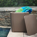 Luzon műanyag kerti asztal cappuccino