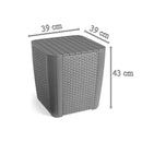 Iowa II Balcony kerti bútor garnitúra luzon asztallal grafit